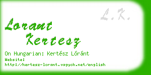 lorant kertesz business card