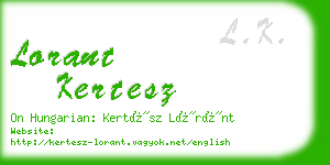 lorant kertesz business card